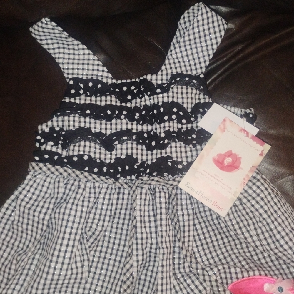 Black and White Ruffled Tiered Sundress